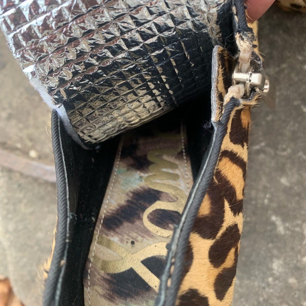 Leopard shoes Sam Edelman Felix Calf Hair Bootie size 7M - Picture 9 of 10